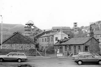 Ffaldau Colliery in 1986 after closure.