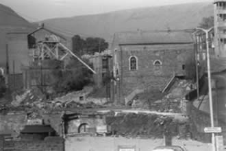 Ffaldau Colliery in 1986 after closure.