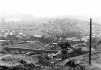 Ffaldau Colliery in 1986 before demolition.