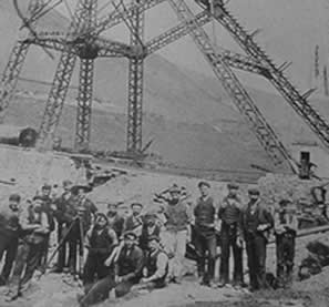 Pit Head Gear being constructed at Cynon Colliery, Cynonville, c. 1908